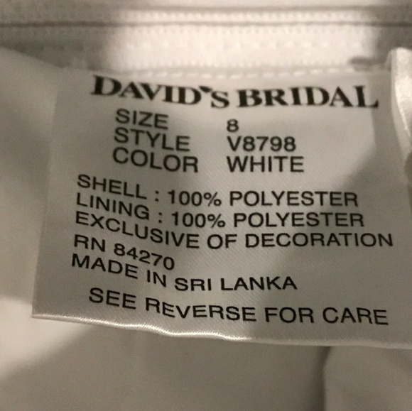 White Wedding Dress & Crystal edge Fingertip Veil - Picture 5 of 7